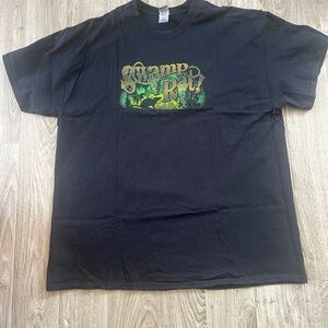Gildan Black T-Shirt with Swamp Reptile Design